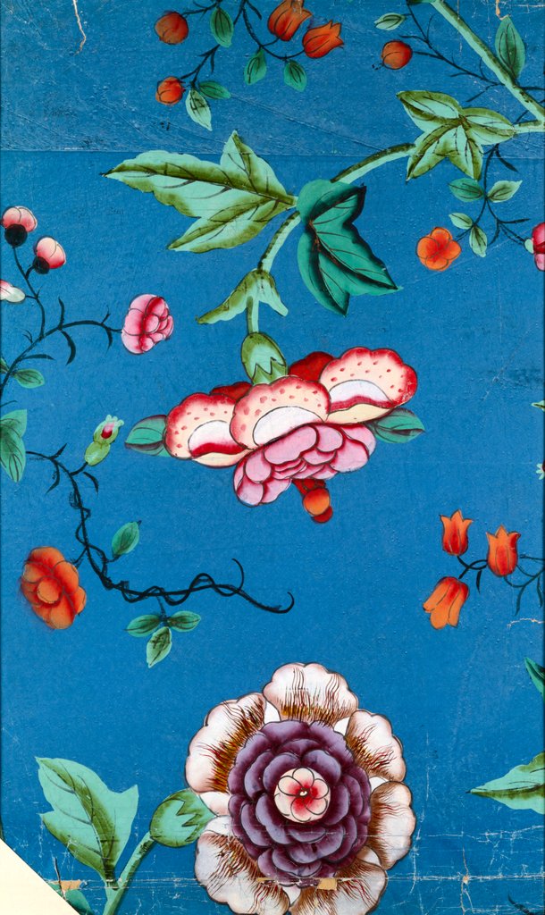 Detail of Floral wallpaper, detail by unknown