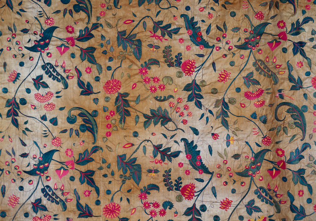 Detail of Window curtain. India, mid-18th century by Unknown