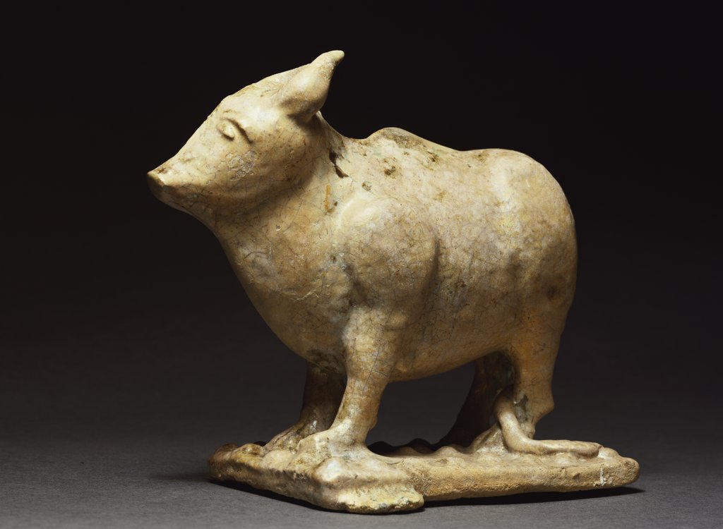 Detail of Bull figure. Ar-Raqqah, Syria, 12th-13th century by Anonymous