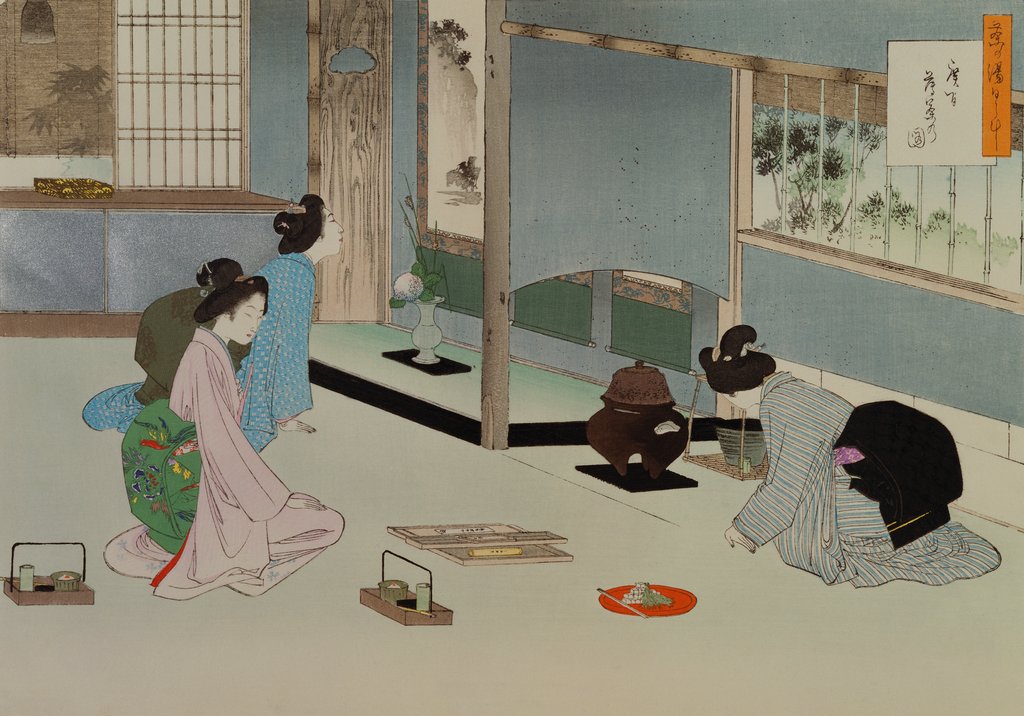 Detail of Tea Ceremony by Mizuno Toshikata