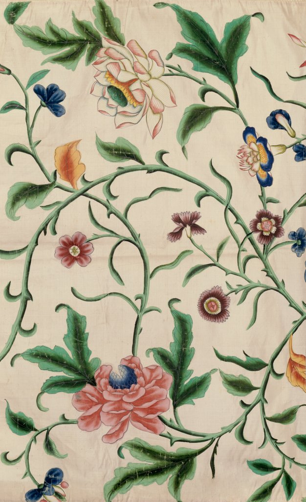 Detail of Panel with flowers, blossoms and foliage by Anonymous