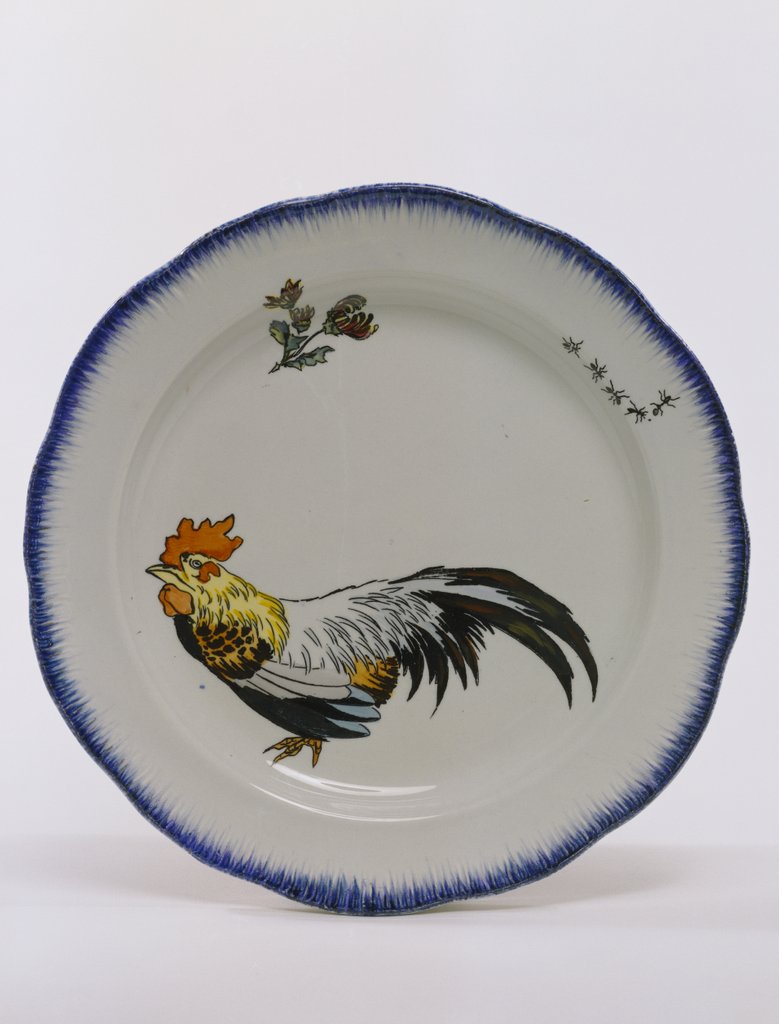 Detail of Plate from the Rousseau Service by Felix Braquemond