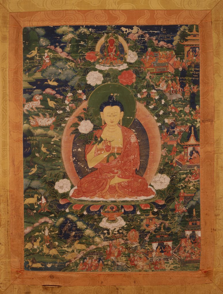 Detail of T'Angka depicting The Buddha Sakyamuni by Unknown