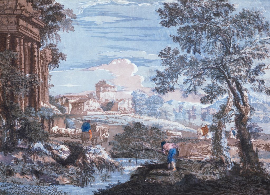 Detail of Landscape by John Baptist Jackson