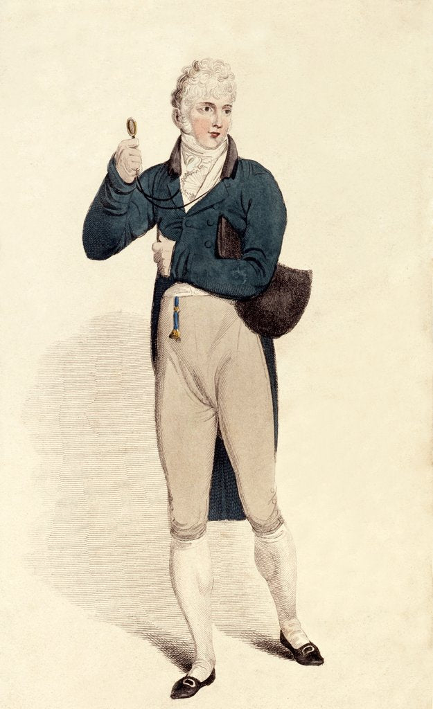 Detail of Men's fashionable walking dress. Paris, France, 1806 by Unknown