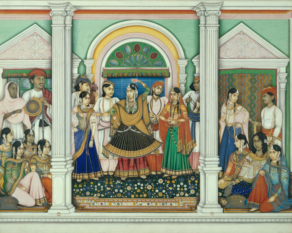 Detail of A nautch girl by Unknown