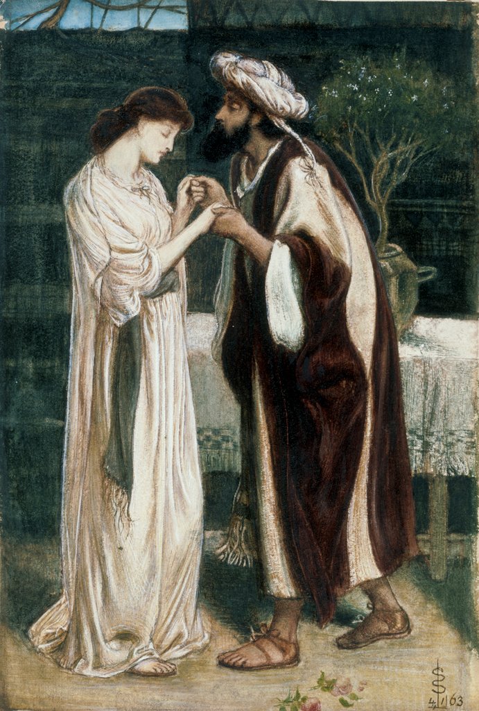 Detail of Isaac and Rebeccah by Simeon Solomon