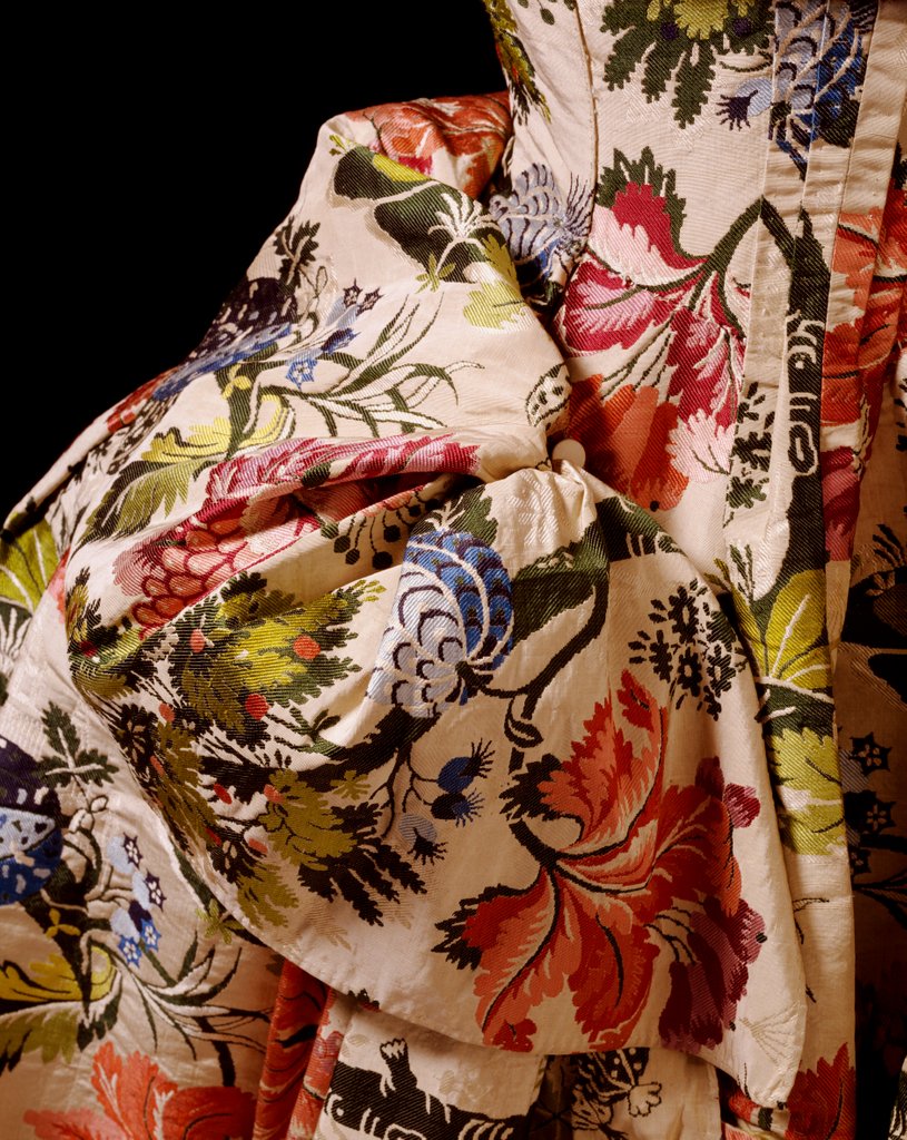 Detail of Mantua and petticoat, detail of back drapery by Anonymous