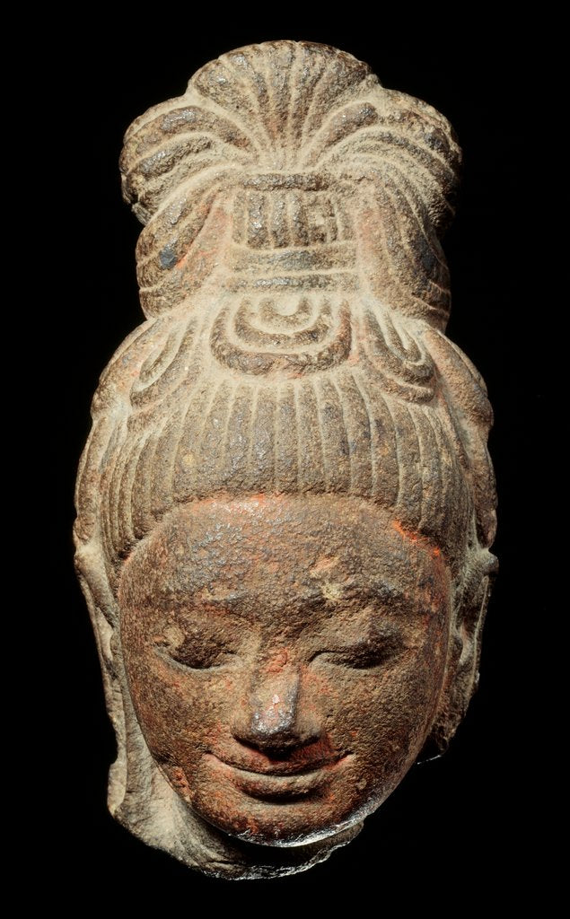 Detail of Head of a deity by Unknown