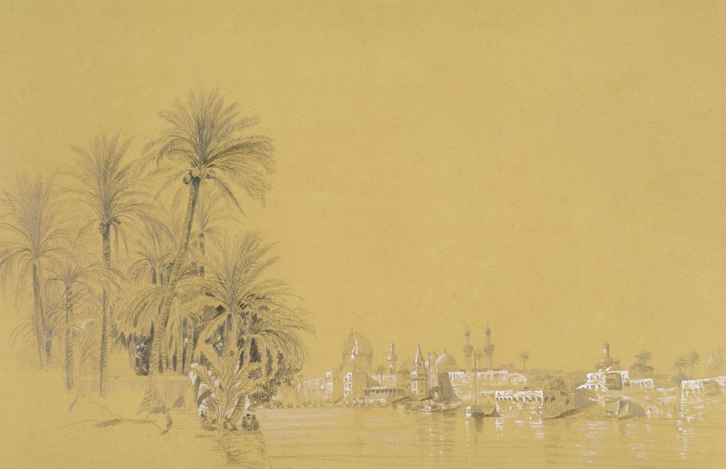 Detail of General View of Baghdad, in Egypt by Eugène N. Flandin