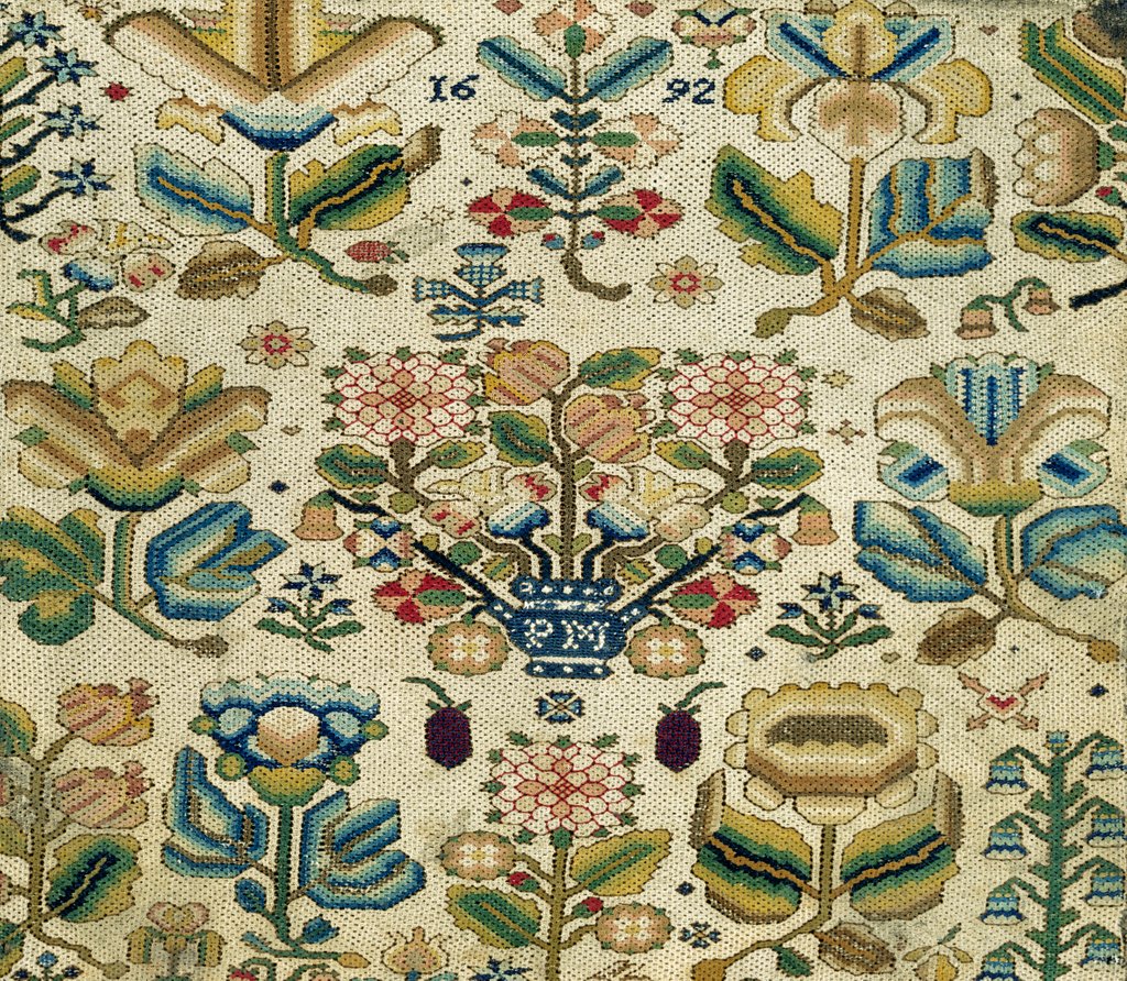 Detail of Embroidered box by Parnell Mackett