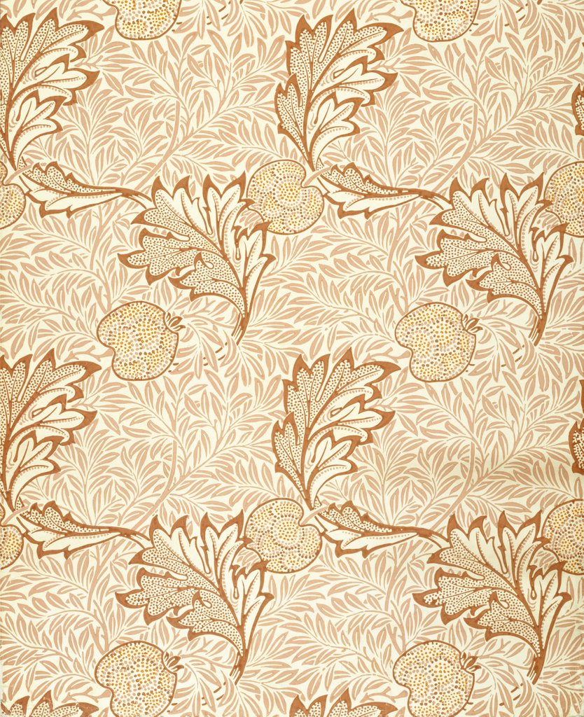 Detail of Apple wallpaper by William Morris