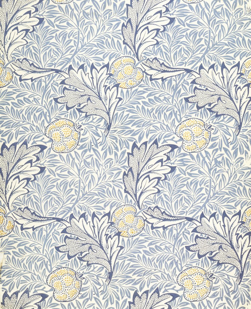 Detail of Apple wallpaper by William Morris