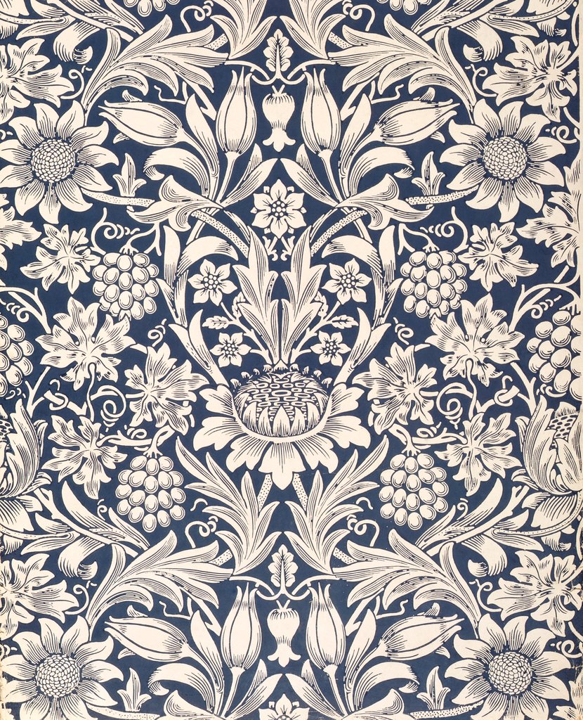 Detail of Sunflower wallpaper, by William Morris. England, 19th century by William Morris