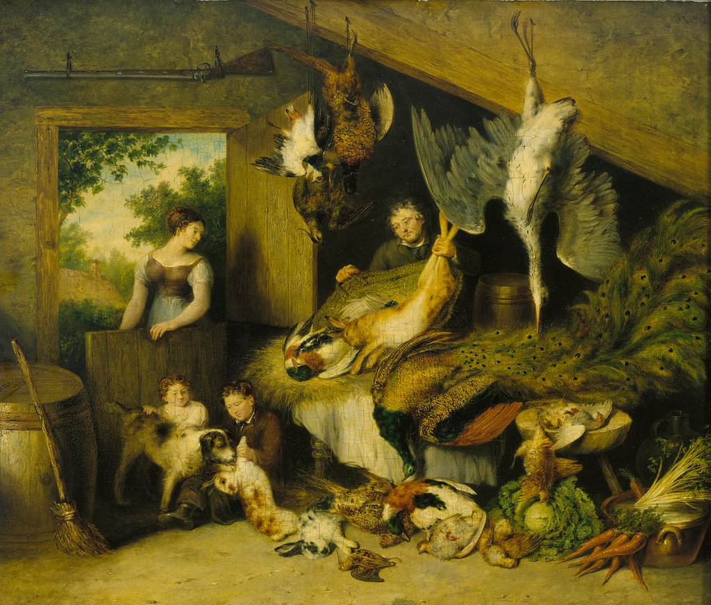 Detail of Interior With Figures and Still Life by Benjamin Blake