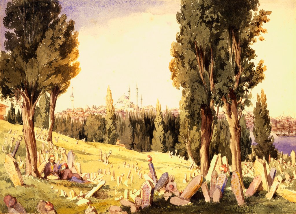 Detail of Burying Ground. Constantinople, mid-20th century by Unknown