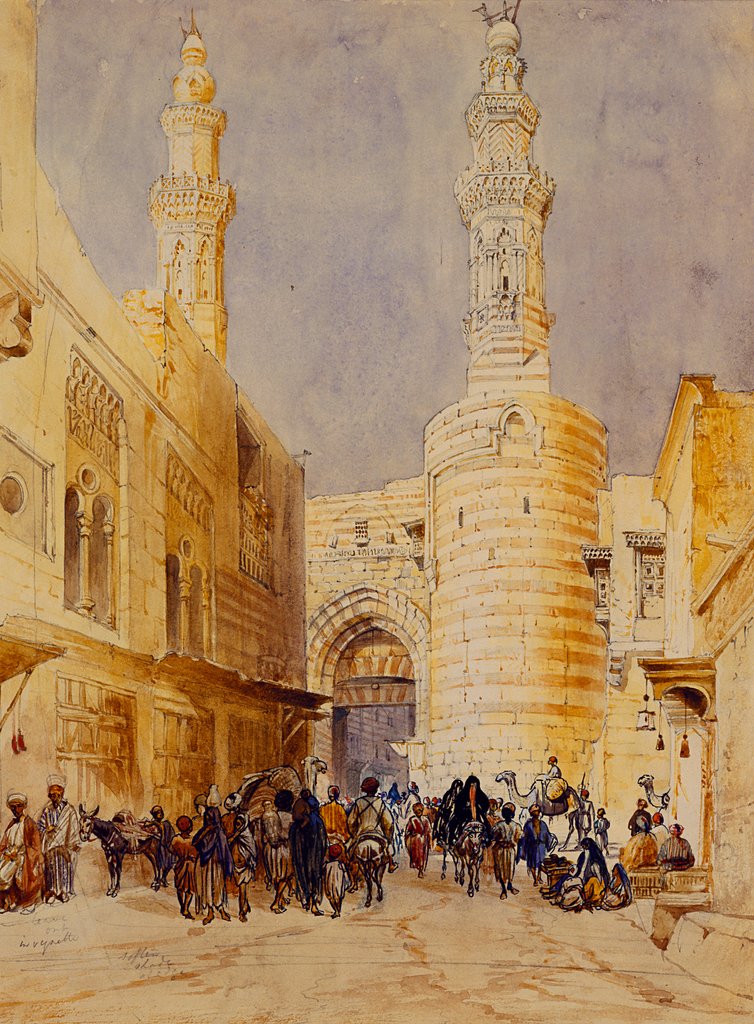 Detail of Bab Zuwiek by William Henry Bartlett