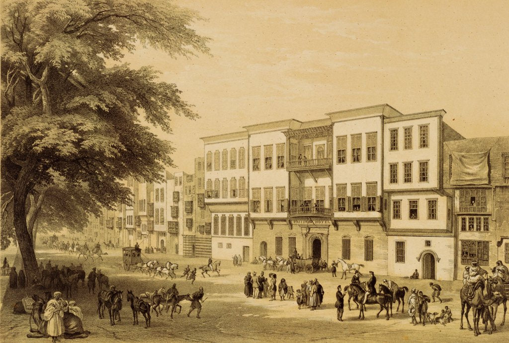 Detail of Shepheard's Hotel by Thomas Picken
