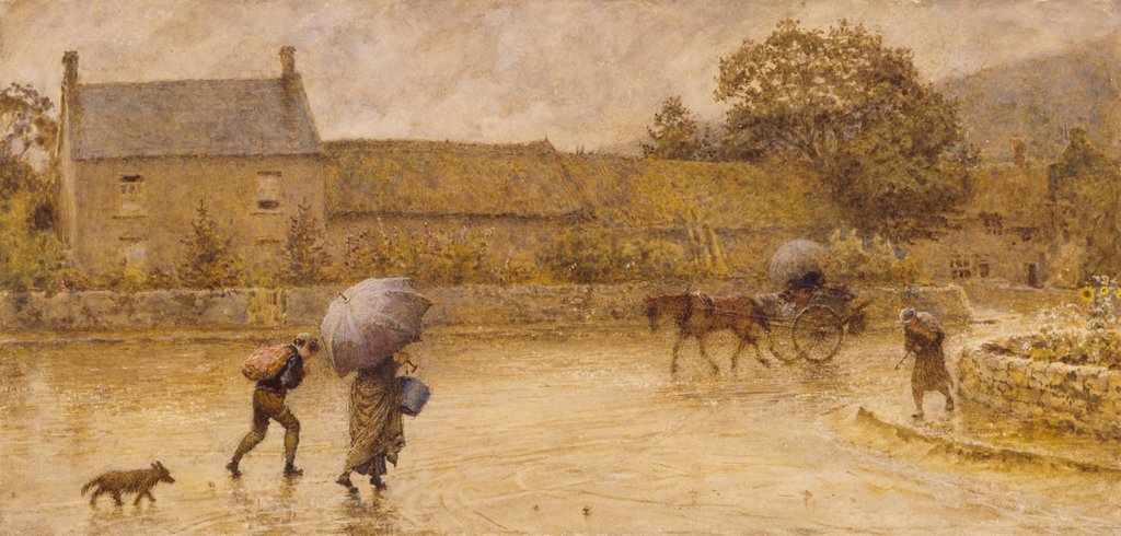 Detail of A Rainy Day by Frederick Walker