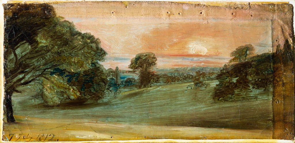 Detail of Upland Park Scene by John Constable