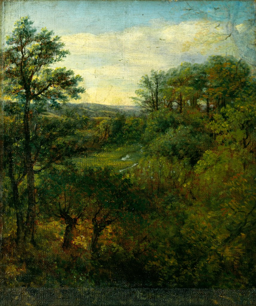 Detail of Valley Scene with Trees by John Constable
