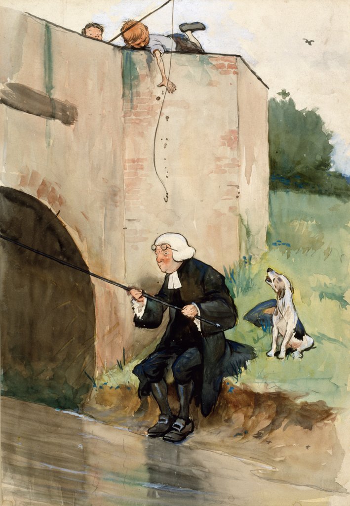 Detail of The Critical Moment by Cecil Aldin