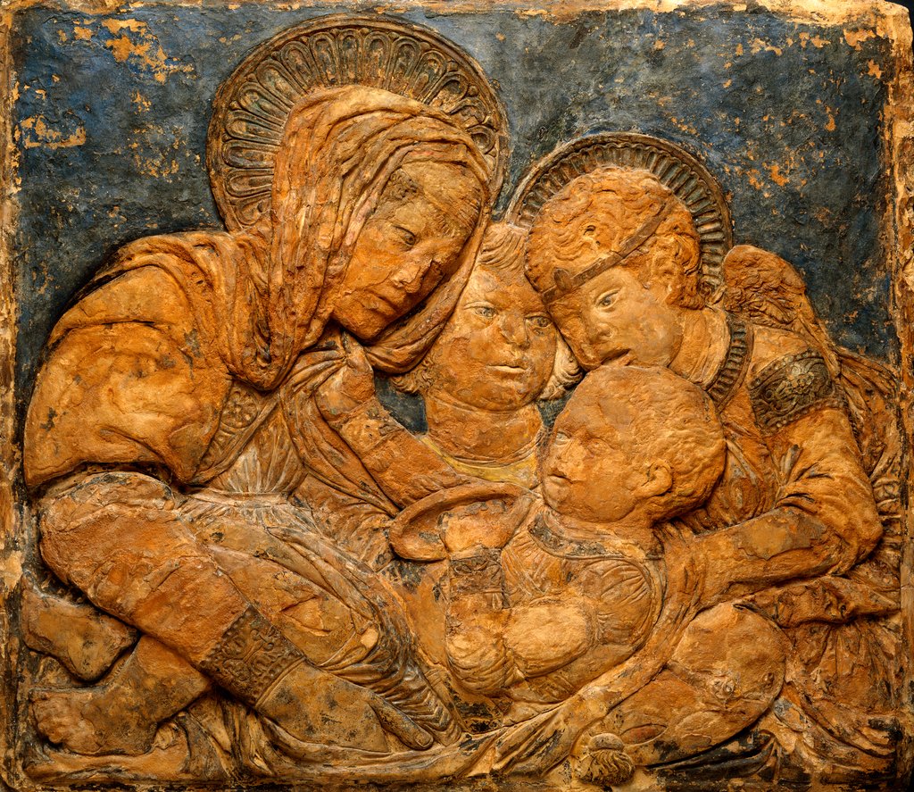 Detail of The Virgin and Child with the infant by Bartolomeo Bellano