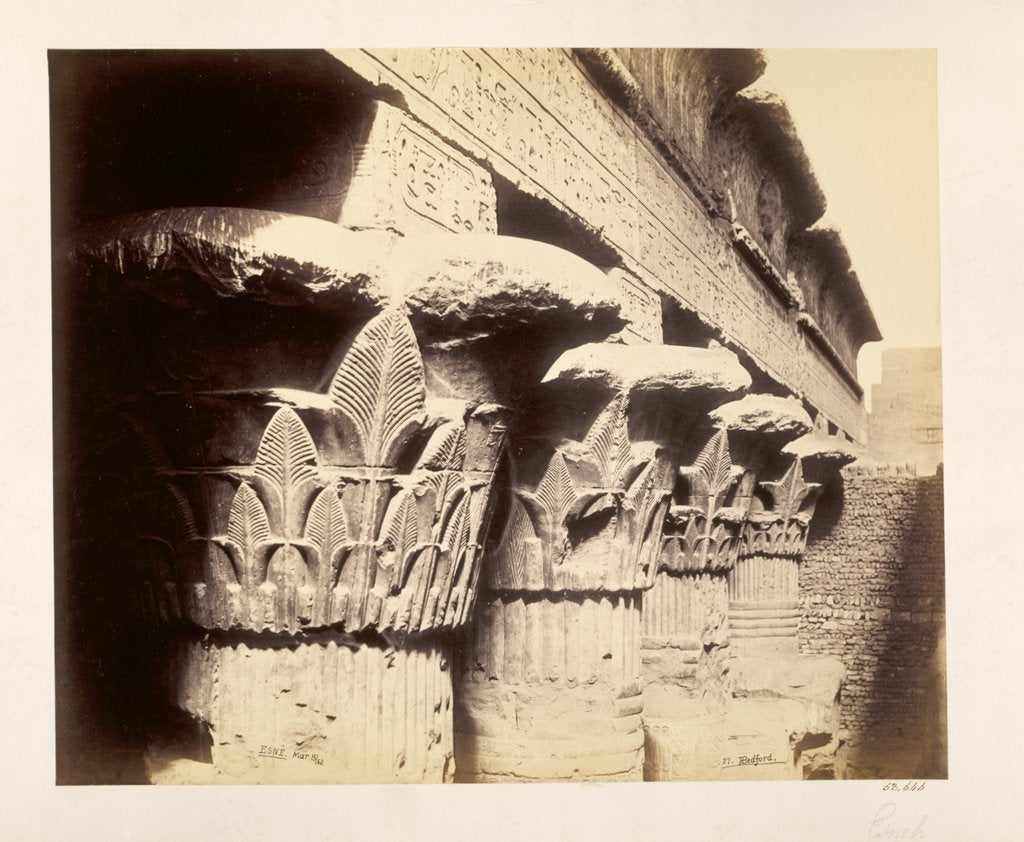 Detail of Portion of the Portico of the Temple by Francis Bedford