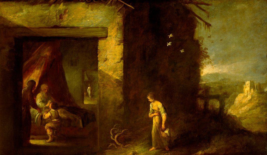 Detail of Isaac Blessing Jacob by Bartolomé Esteban Murillo