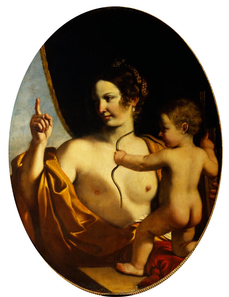 Detail of Venus and Cupid by Guercino