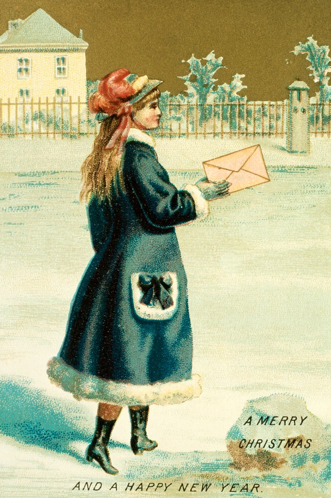 Detail of Christmas Card. England, 19th century by Unknown