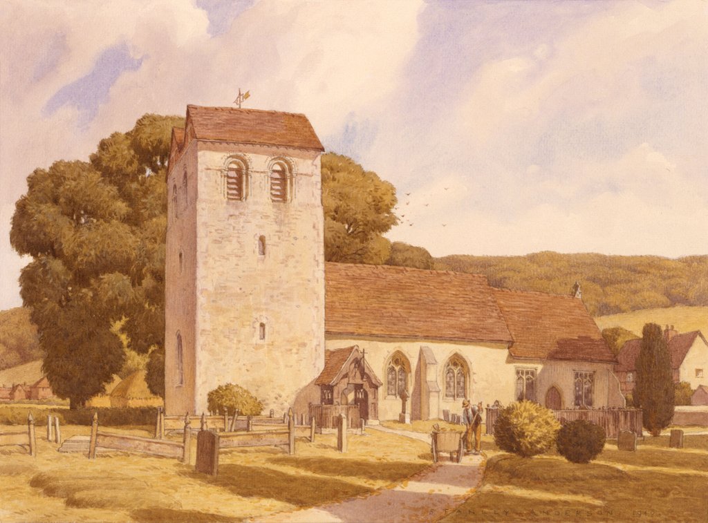 Detail of St.Bartholomew's, Fingest by Stanley Anderson