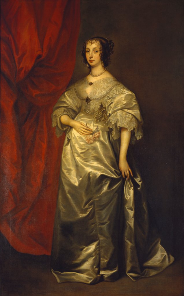 Detail of Marchioness of Winchester, after Sir A.Van Dyck. England, 18th-19th century by Unknown