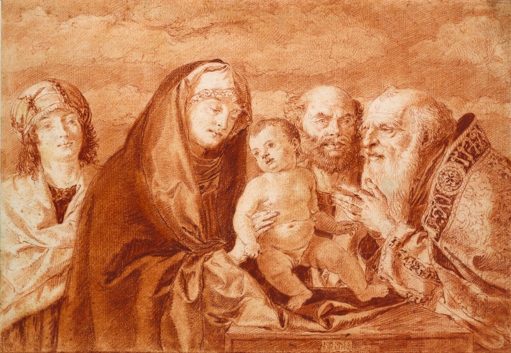 Detail of La Presentazione al tempo by G.D. Tiepolo
