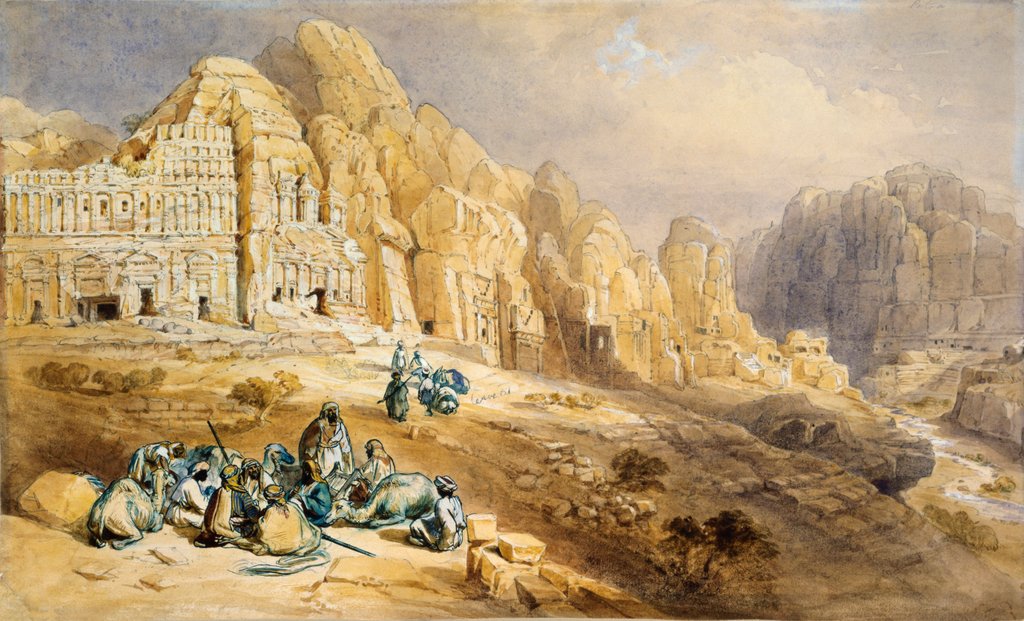 Detail of Principal range of tombs by William Henry Bartlett