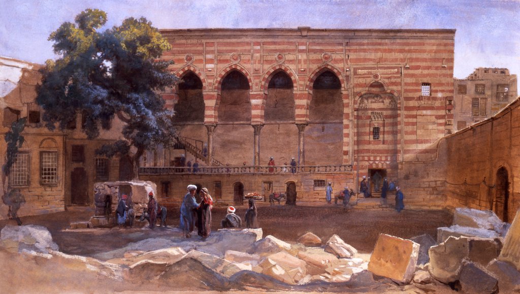 Detail of El Mahkemeh or court of the Cadi by Frank Dillon