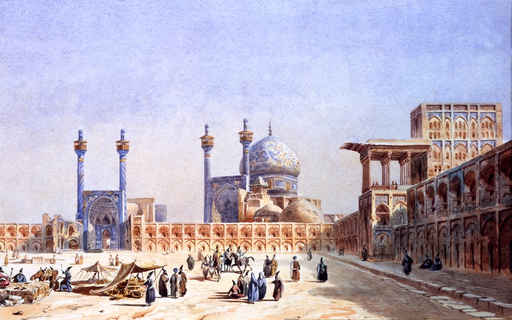 Detail of Meidan-i-Chah ou Place Royale, Ispahan by Eugéne-Napoléon Flandin