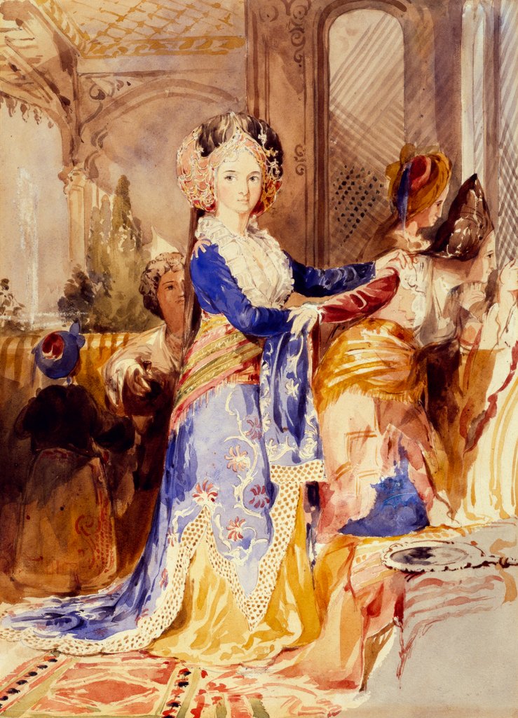 Detail of The Favourite Odalisque by Thomas Allom