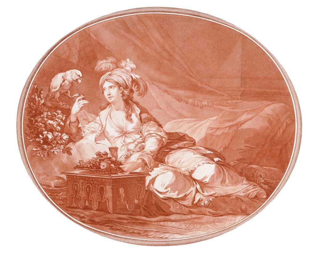 Detail of A Sultana by Philippe Jacques de Loutherbourg