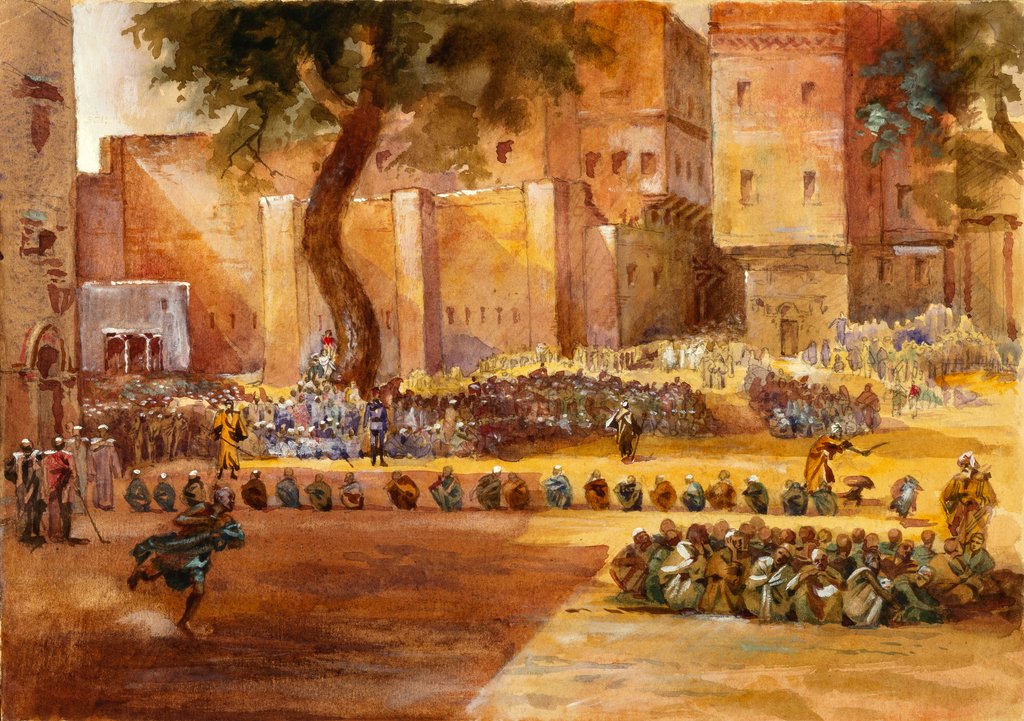 Detail of Recruiting at Assiut by Jane Evelyn Lindsay