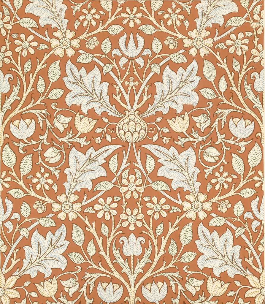 Detail of Triple Net wallpaper by William Morris
