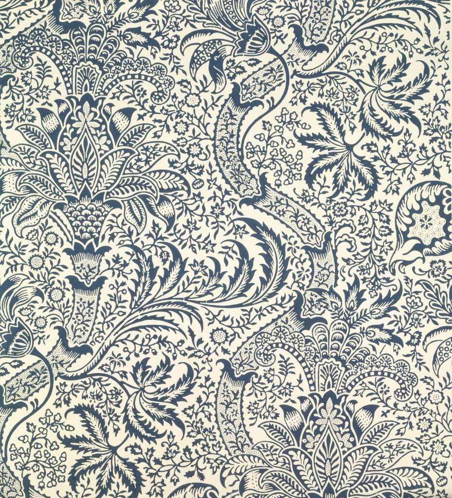 Detail of Indian wallpaper by George Gilbert Scott