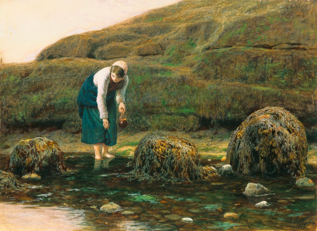 Detail of The Winkle Collector by John Dawson Watson