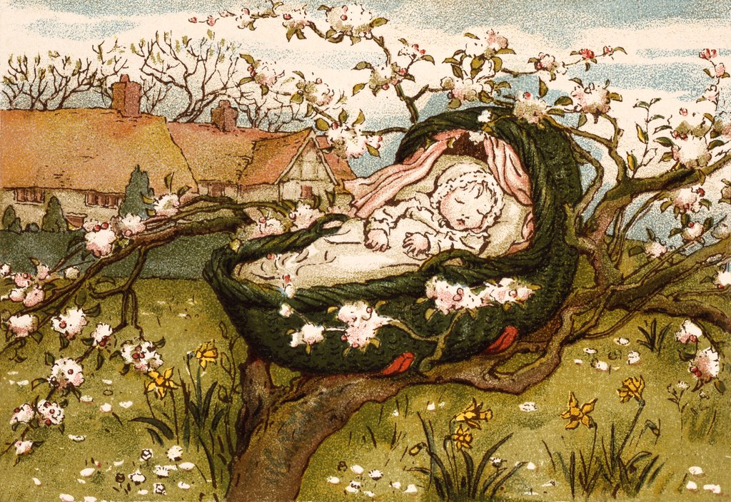Detail of The April baby book of songs by Kate Greenaway