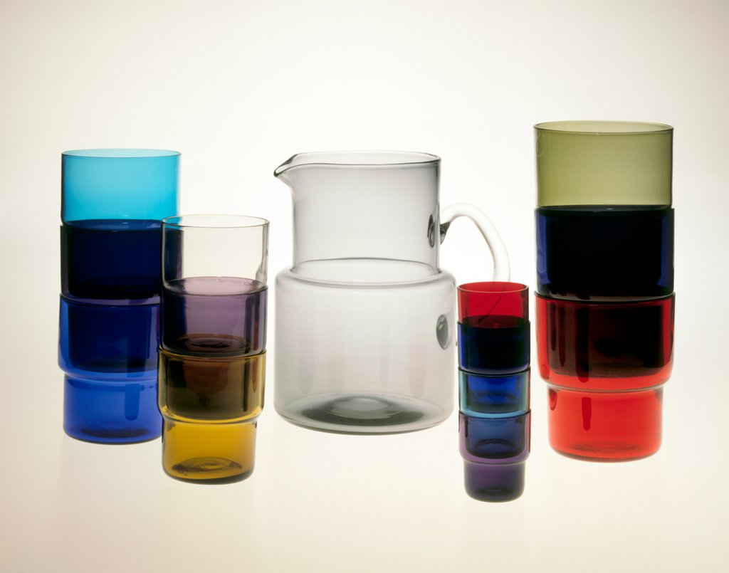 Detail of Pitcher & Stacking tumblers by Saara Hopea