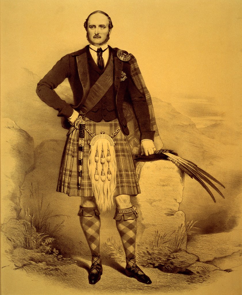 Detail of Prince Albert Edward, Prince of Wales, in Scottish traditional dress by John Alfred Vinter