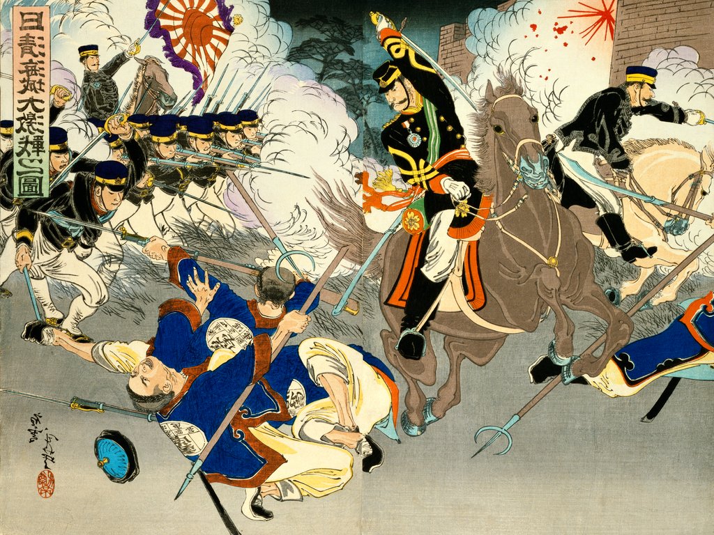 Detail of Engagements during the Sino-Japanese War, 1894-95. Japan, late 19th century by Unknown