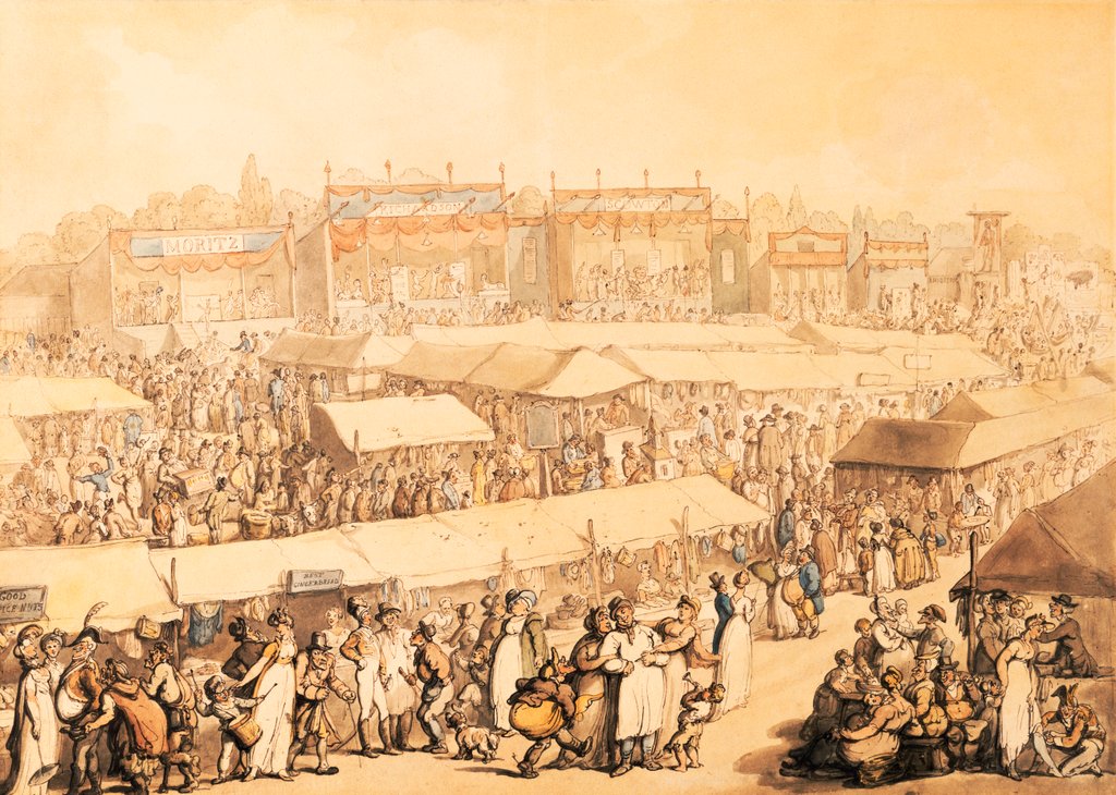 Detail of Brook Green Fair by Thomas Rowlandson
