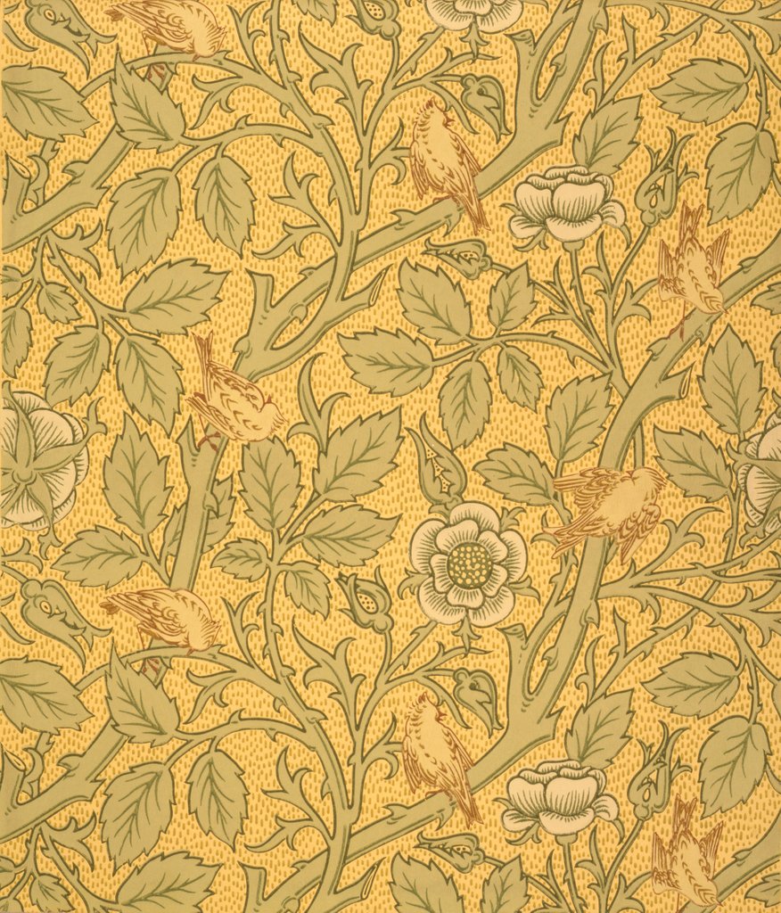 Detail of Tom Tit wallpaper by John Henry Dearle