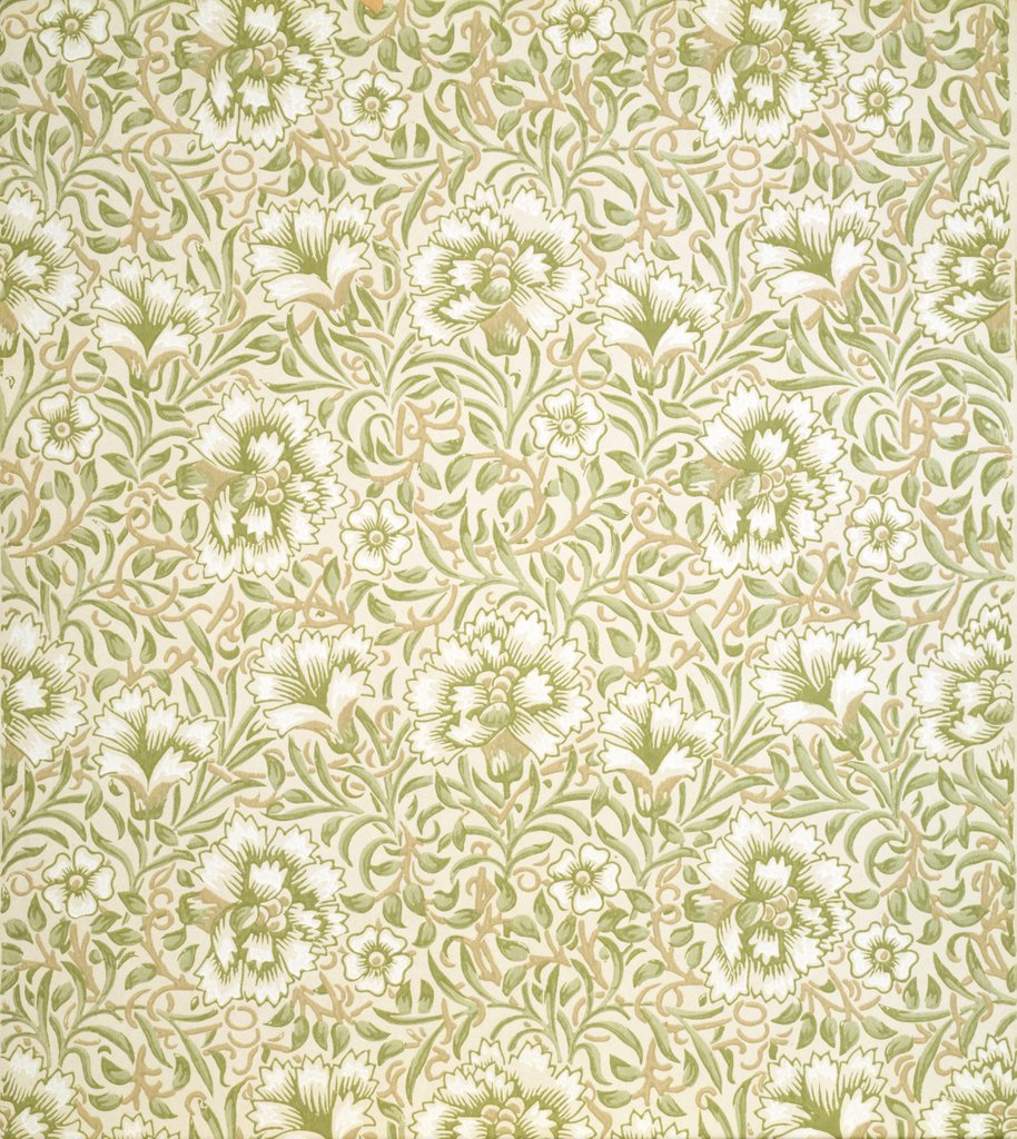 Detail of Carnation wallpaper by Kate Faulkner
